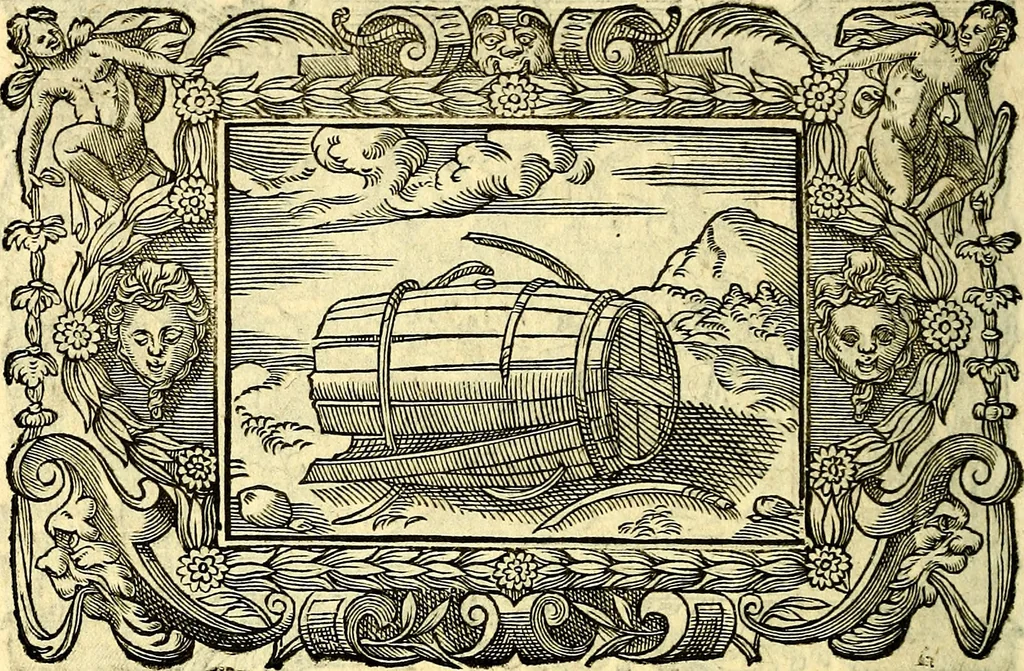 An illustration from Icones, id est verae imagines virorum doctrina simul et pietate illustrium, quorum praecipuè ministerio partim bonarum literarum studia sunt restituta, partim vera religio in variis orbis Christiani regionibus, nostra patrúmque memoria fuit instaurata: additis eorundem vitae & operae descriptionibus, quibus adiectae sunt nonnullae picturae quas emblemata vocant, 1580, leaf 285