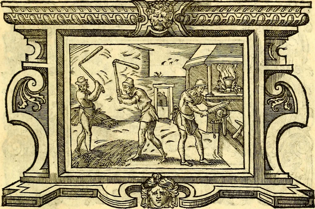 An illustration from Icones, id est verae imagines virorum doctrina simul et pietate illustrium, quorum praecipuè ministerio partim bonarum literarum studia sunt restituta, partim vera religio in variis orbis Christiani regionibus, nostra patrúmque memoria fuit instaurata: additis eorundem vitae & operae descriptionibus, quibus adiectae sunt nonnullae picturae quas emblemata vocant, 1580, leaf 292