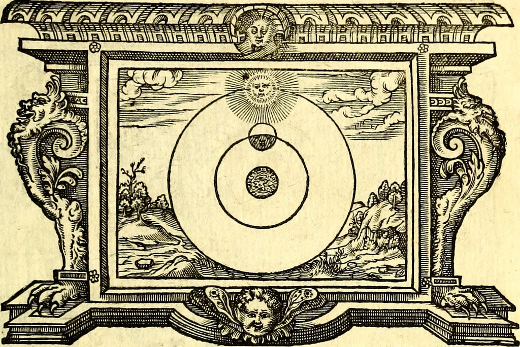 An illustration from Icones, id est verae imagines virorum doctrina simul et pietate illustrium, quorum praecipuè ministerio partim bonarum literarum studia sunt restituta, partim vera religio in variis orbis Christiani regionibus, nostra patrúmque memoria fuit instaurata: additis eorundem vitae & operae descriptionibus, quibus adiectae sunt nonnullae picturae quas emblemata vocant, 1580, leaf 314