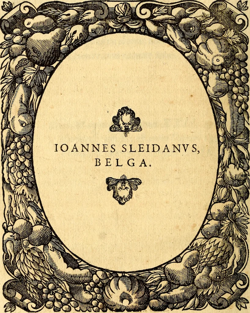 An illustration from Icones, id est verae imagines virorum doctrina simul et pietate illustrium, quorum praecipuè ministerio partim bonarum literarum studia sunt restituta, partim vera religio in variis orbis Christiani regionibus, nostra patrúmque memoria fuit instaurata: additis eorundem vitae & operae descriptionibus, quibus adiectae sunt nonnullae picturae quas emblemata vocant, 1580, leaf 79