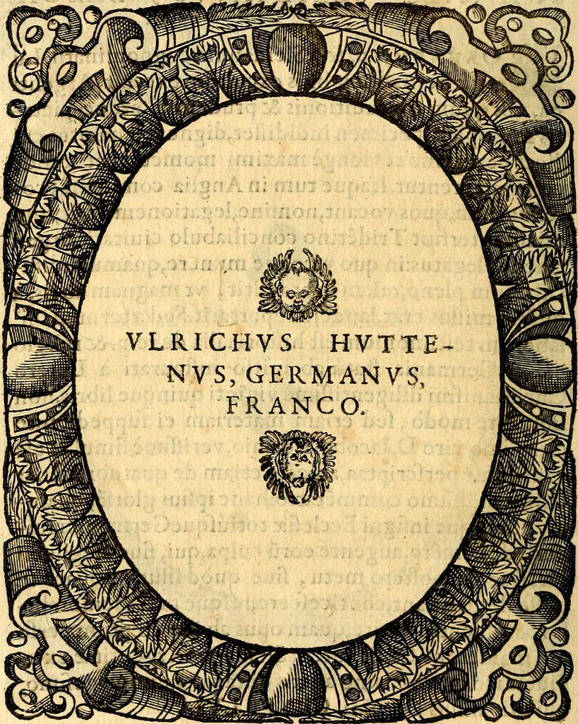 An illustration from Icones, id est verae imagines virorum doctrina simul et pietate illustrium, quorum praecipuè ministerio partim bonarum literarum studia sunt restituta, partim vera religio in variis orbis Christiani regionibus, nostra patrúmque memoria fuit instaurata: additis eorundem vitae & operae descriptionibus, quibus adiectae sunt nonnullae picturae quas emblemata vocant, 1580, leaf 81