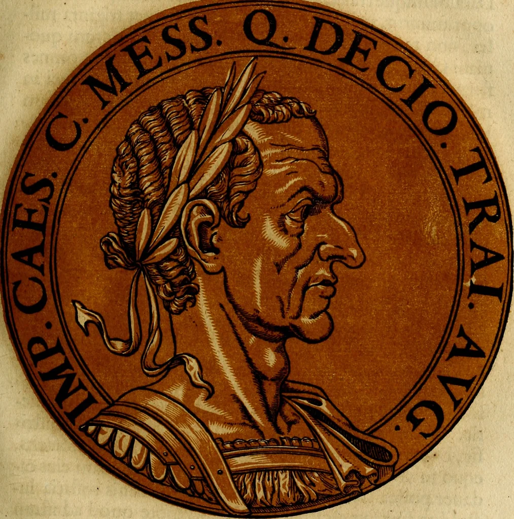An illustration from Icones imperatorvm romanorvm, ex priscis numismatibus ad viuum delineatae, & breui narratione historicâ, 1645, leaf 100