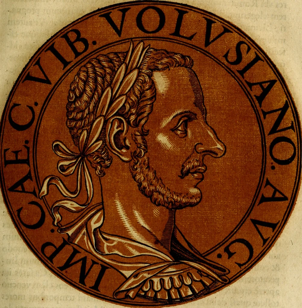 An illustration from Icones imperatorvm romanorvm, ex priscis numismatibus ad viuum delineatae, & breui narratione historicâ, 1645, leaf 106