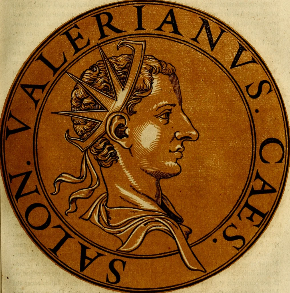 An illustration from Icones imperatorvm romanorvm, ex priscis numismatibus ad viuum delineatae, & breui narratione historicâ, 1645, leaf 114