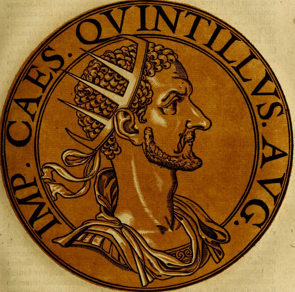 An illustration from Icones imperatorvm romanorvm, ex priscis numismatibus ad viuum delineatae, & breui narratione historicâ, 1645, leaf 120