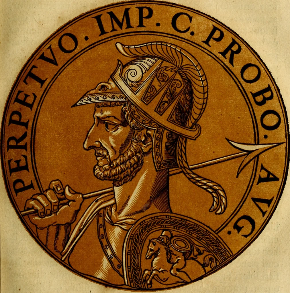 An illustration from Icones imperatorvm romanorvm, ex priscis numismatibus ad viuum delineatae, & breui narratione historicâ, 1645, leaf 128