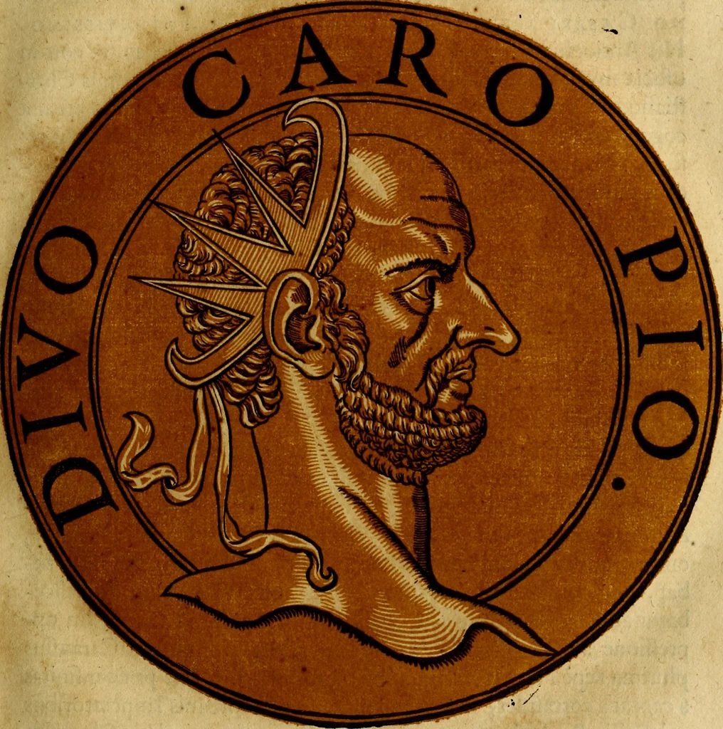 An illustration from Icones imperatorvm romanorvm, ex priscis numismatibus ad viuum delineatae, & breui narratione historicâ, 1645, leaf 130