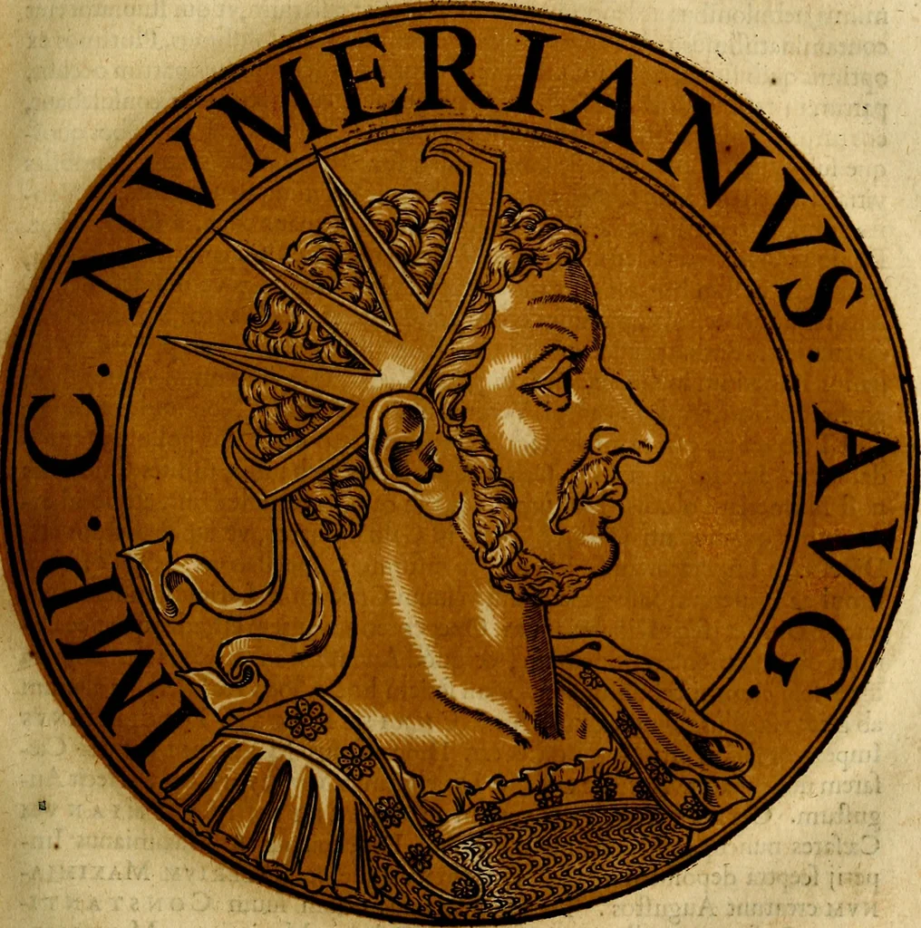 An illustration from Icones imperatorvm romanorvm, ex priscis numismatibus ad viuum delineatae, & breui narratione historicâ, 1645, leaf 132