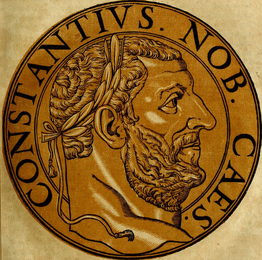 An illustration from Icones imperatorvm romanorvm, ex priscis numismatibus ad viuum delineatae, & breui narratione historicâ, 1645, leaf 140