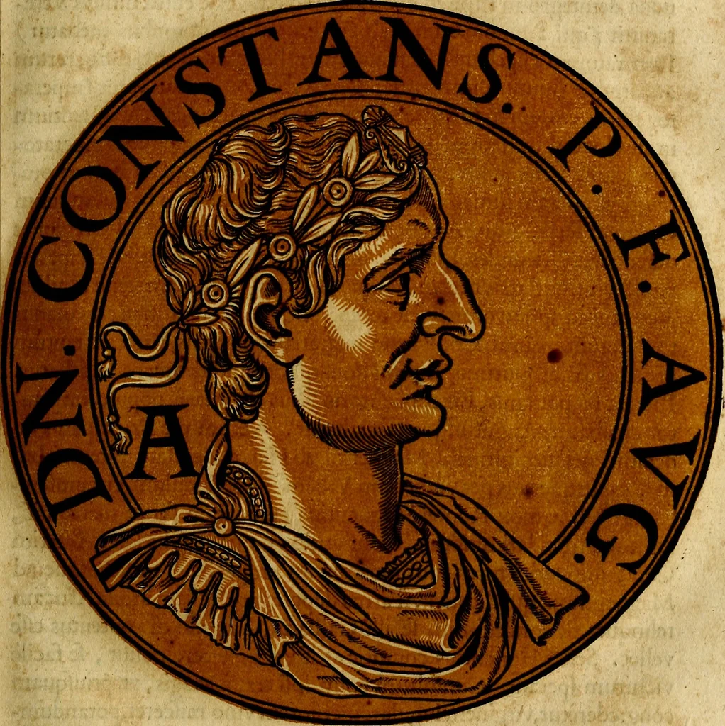 An illustration from Icones imperatorvm romanorvm, ex priscis numismatibus ad viuum delineatae, & breui narratione historicâ, 1645, leaf 162