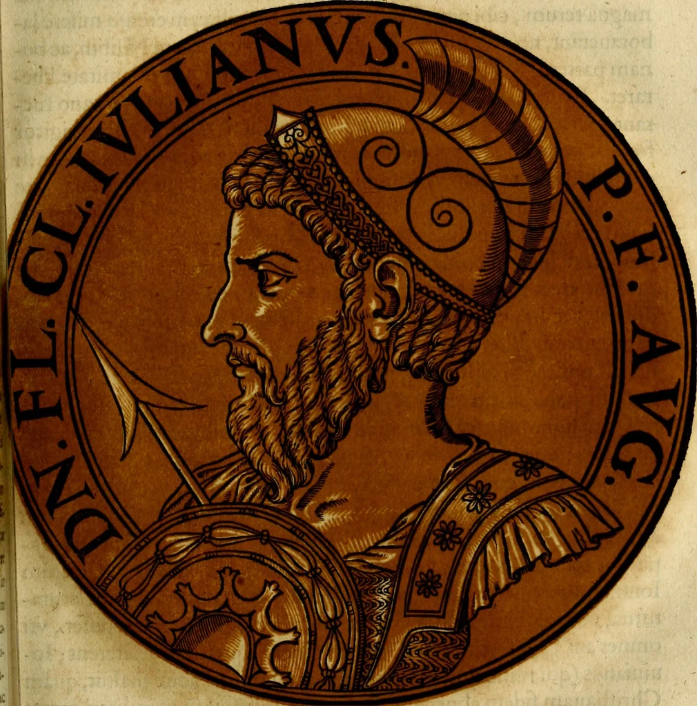An illustration from Icones imperatorvm romanorvm, ex priscis numismatibus ad viuum delineatae, & breui narratione historicâ, 1645, leaf 168