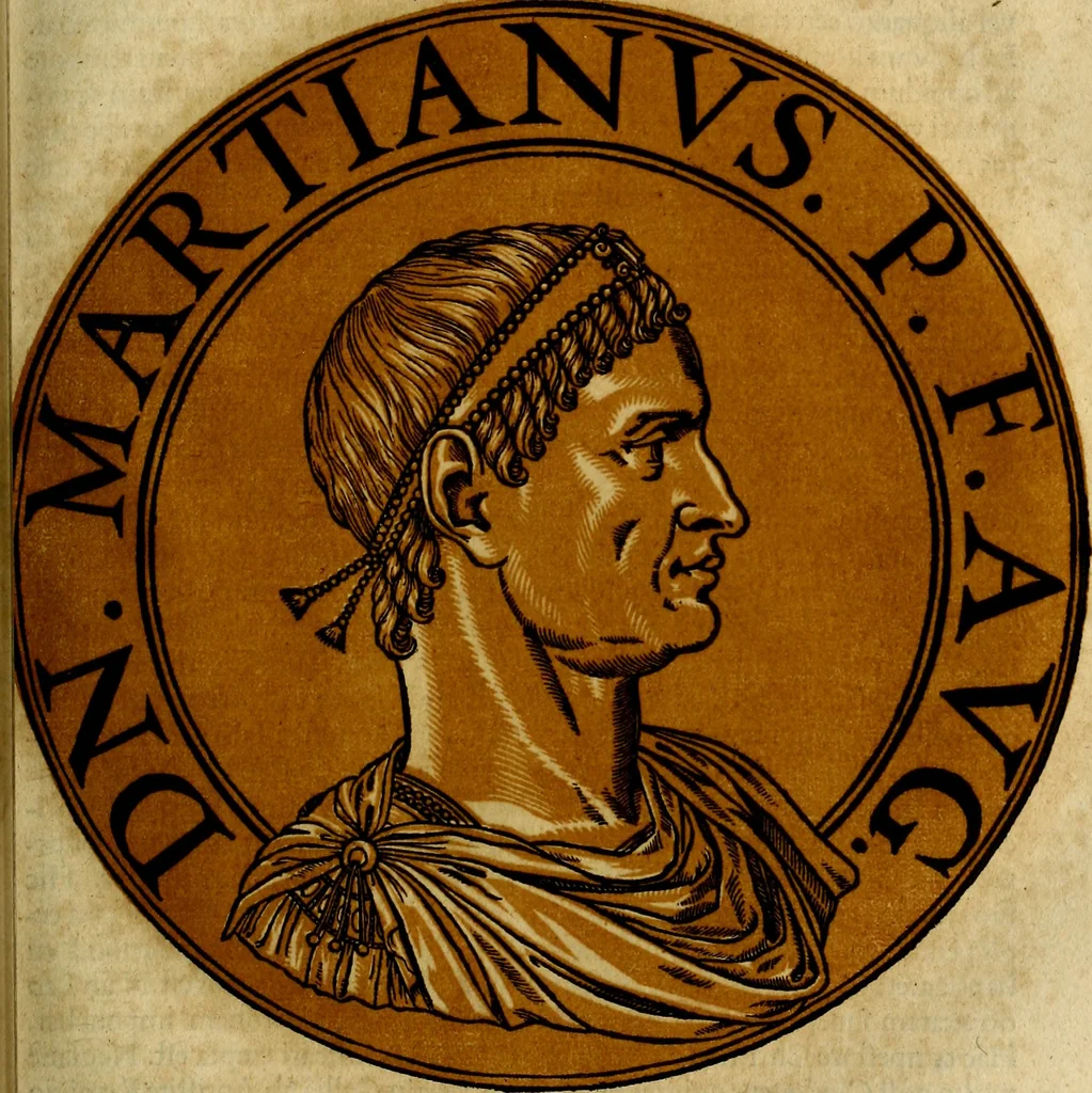 An illustration from Icones imperatorvm romanorvm, ex priscis numismatibus ad viuum delineatae, & breui narratione historicâ, 1645, leaf 192