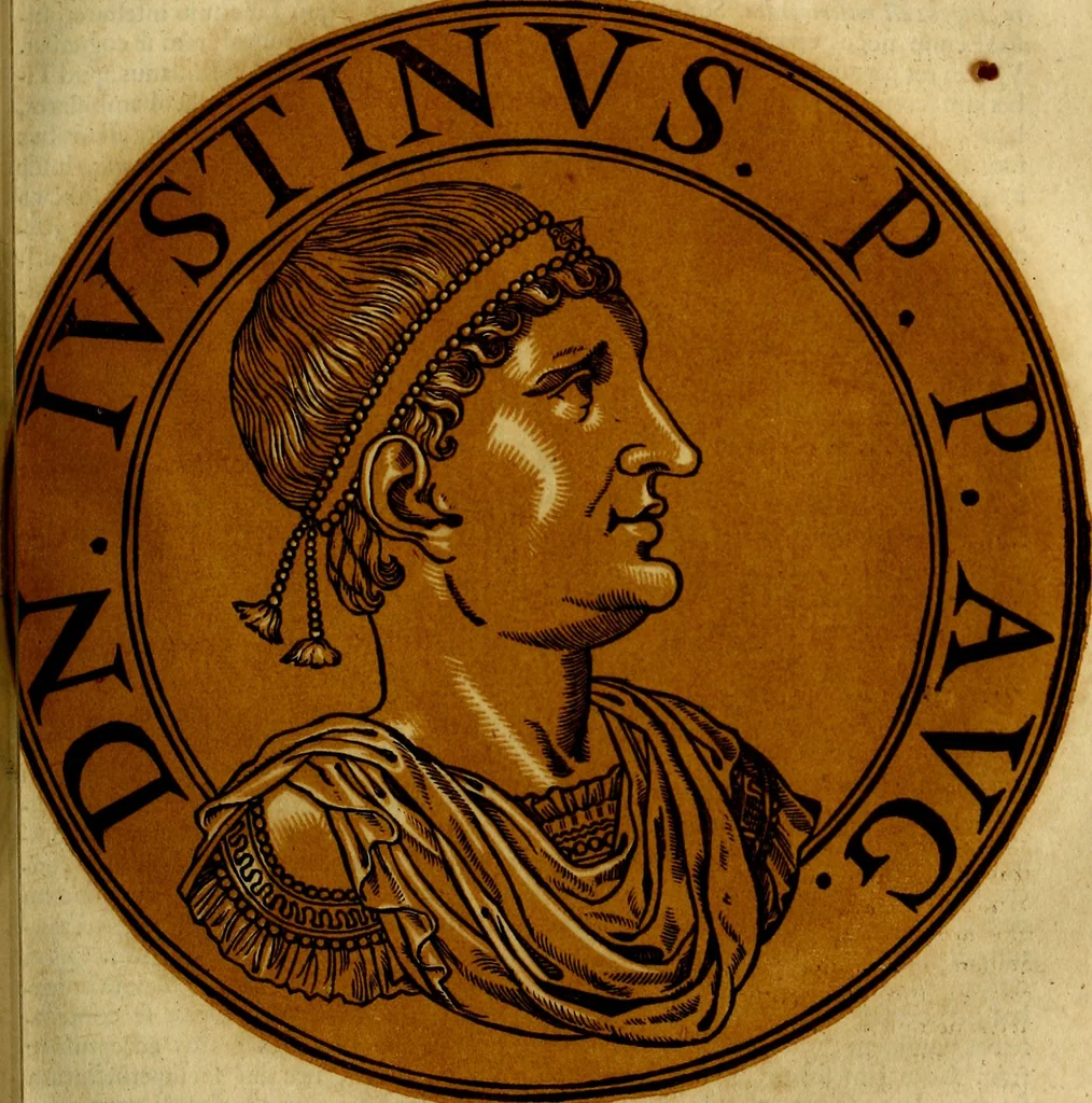 An illustration from Icones imperatorvm romanorvm, ex priscis numismatibus ad viuum delineatae, & breui narratione historicâ, 1645, leaf 204