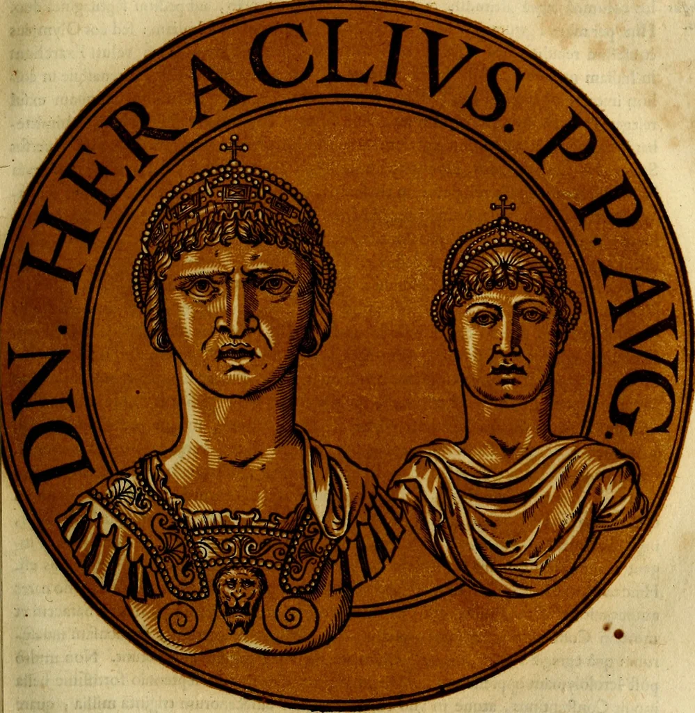 An illustration from Icones imperatorvm romanorvm, ex priscis numismatibus ad viuum delineatae, & breui narratione historicâ, 1645, leaf 214