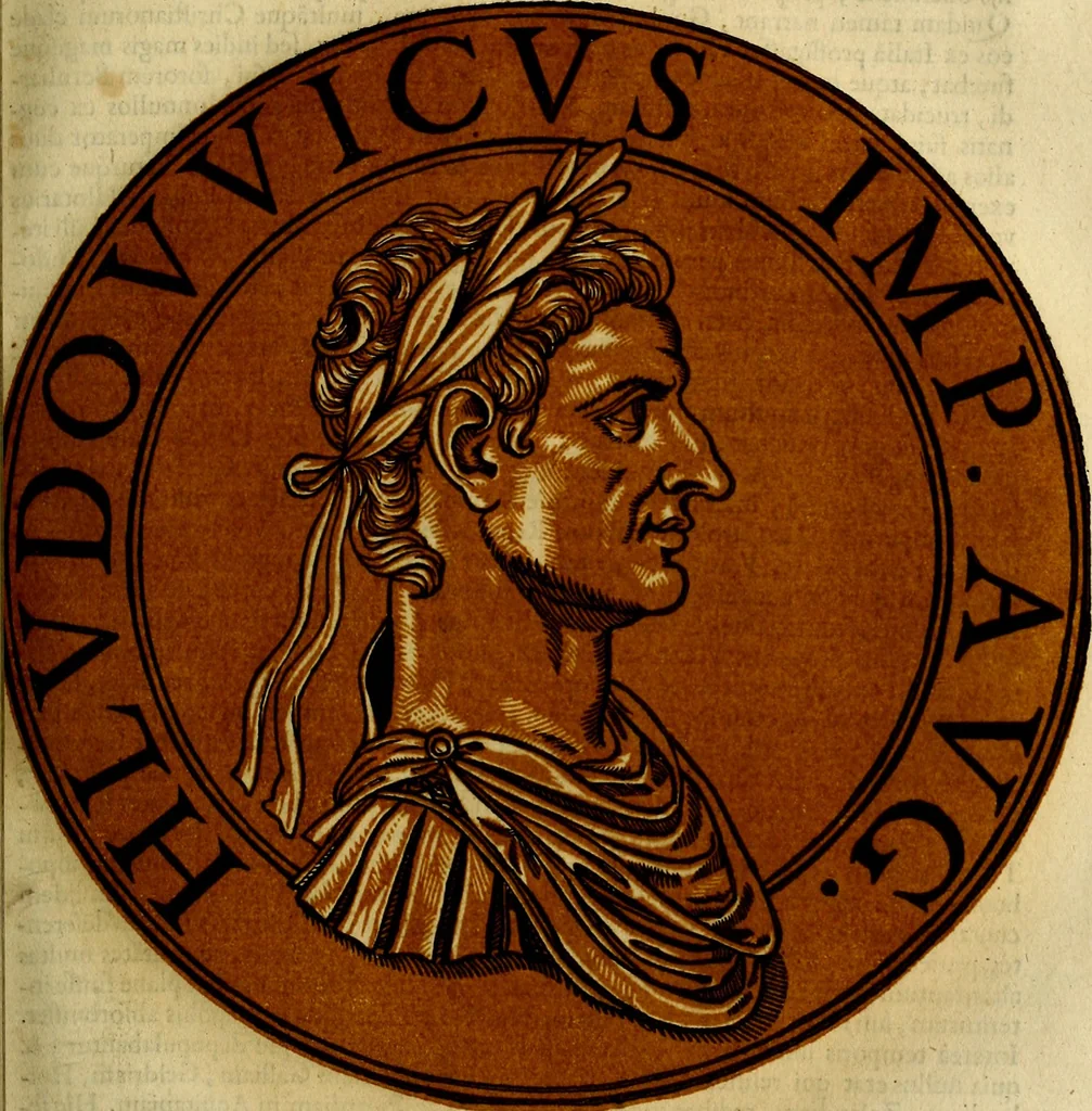 An illustration from Icones imperatorvm romanorvm, ex priscis numismatibus ad viuum delineatae, & breui narratione historicâ, 1645, leaf 242