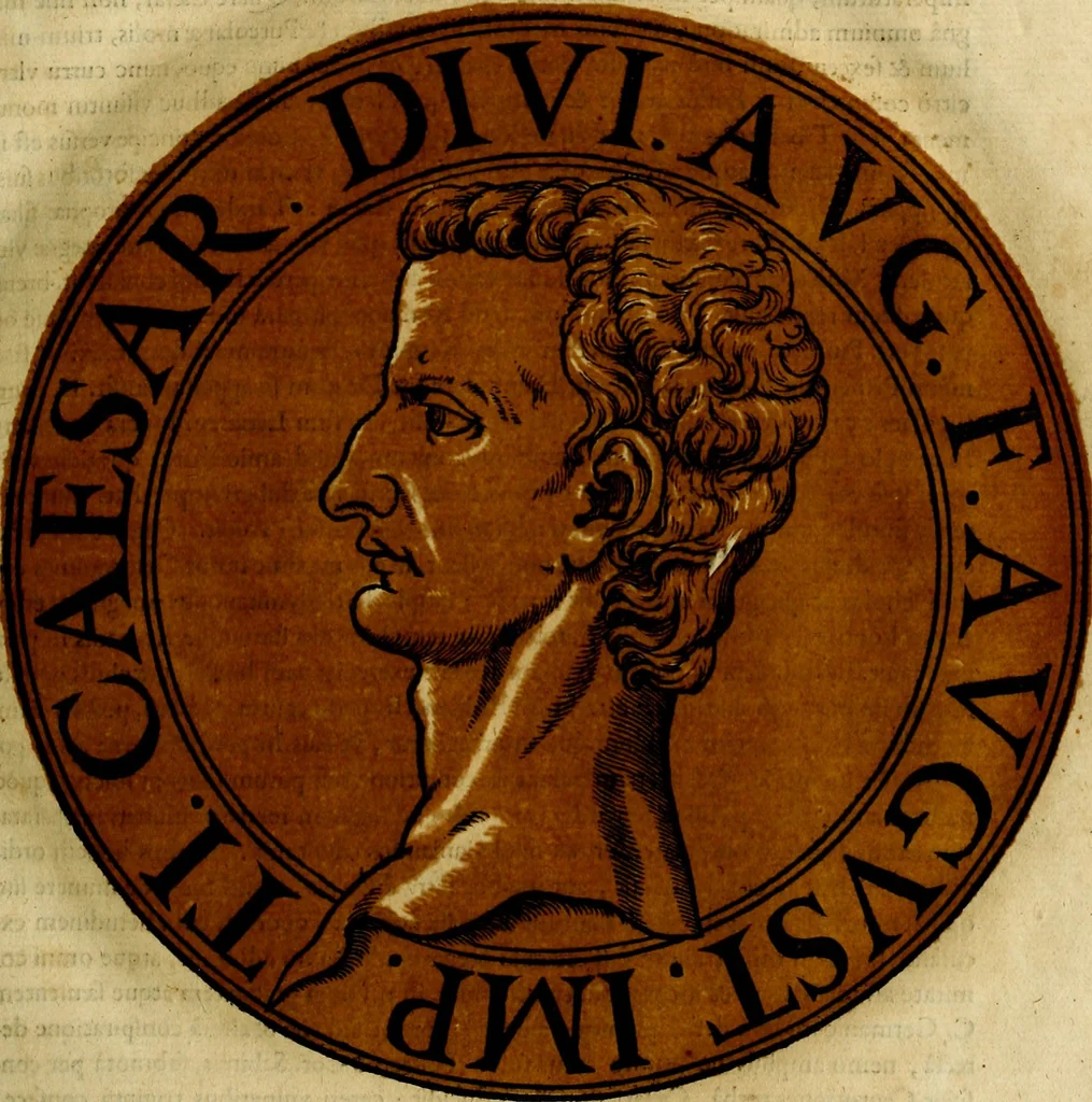 An illustration from Icones imperatorvm romanorvm, ex priscis numismatibus ad viuum delineatae, & breui narratione historicâ, 1645, leaf 26