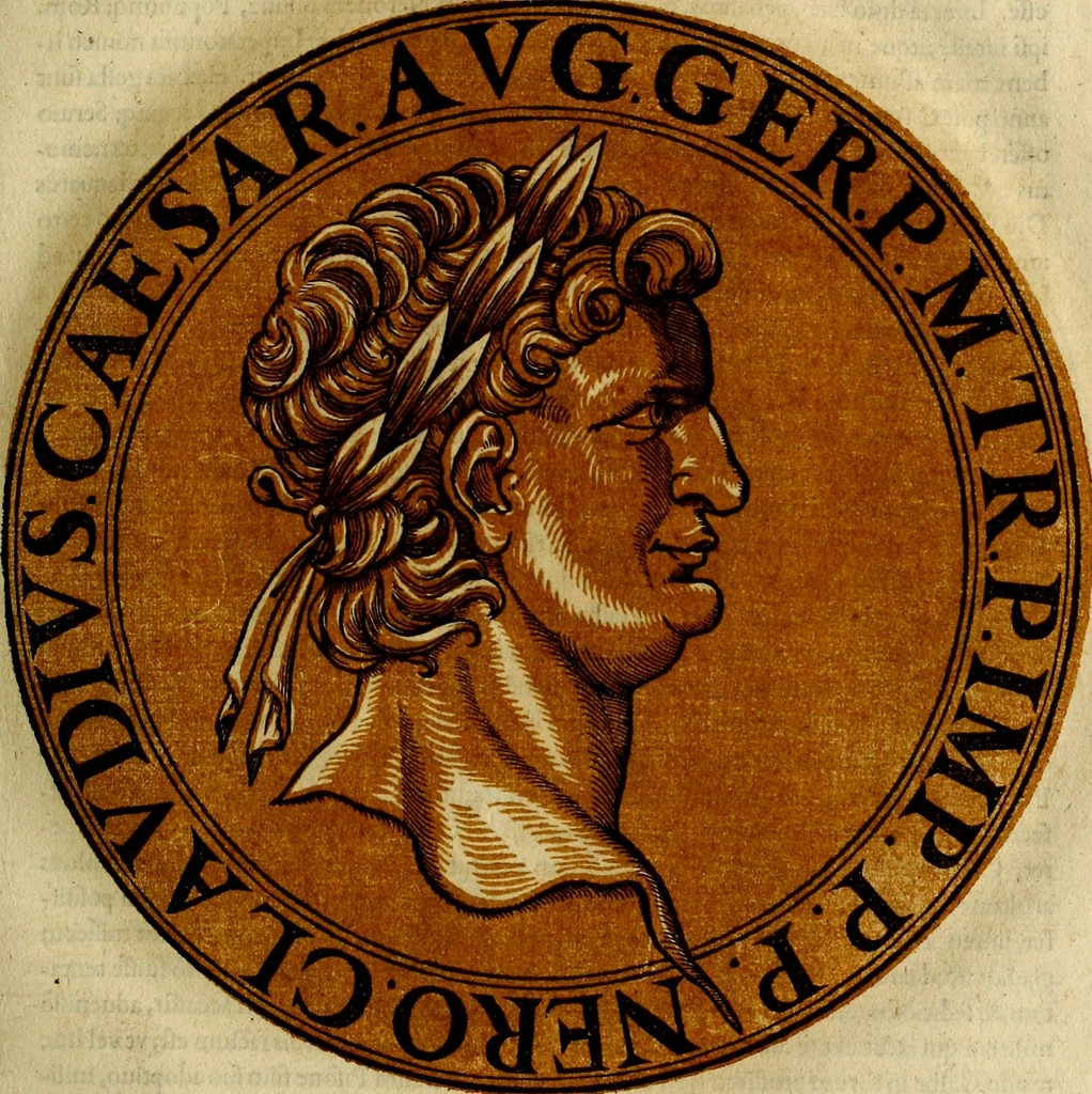 An illustration from Icones imperatorvm romanorvm, ex priscis numismatibus ad viuum delineatae, & breui narratione historicâ, 1645, leaf 32