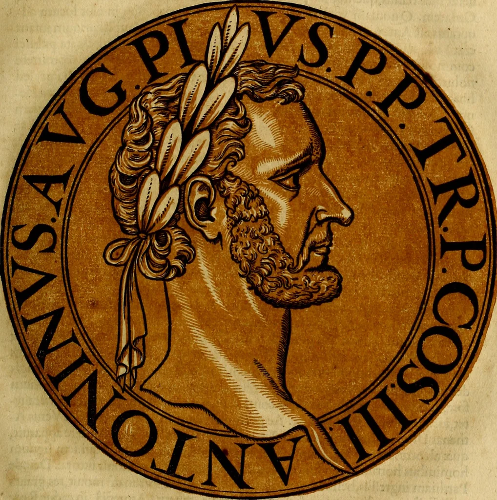 An illustration from Icones imperatorvm romanorvm, ex priscis numismatibus ad viuum delineatae, & breui narratione historicâ, 1645, leaf 52