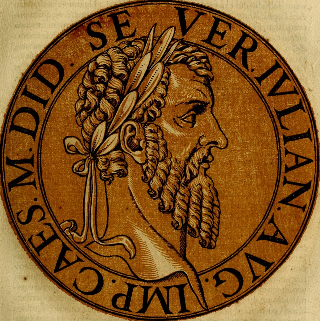 An illustration from Icones imperatorvm romanorvm, ex priscis numismatibus ad viuum delineatae, & breui narratione historicâ, 1645, leaf 62