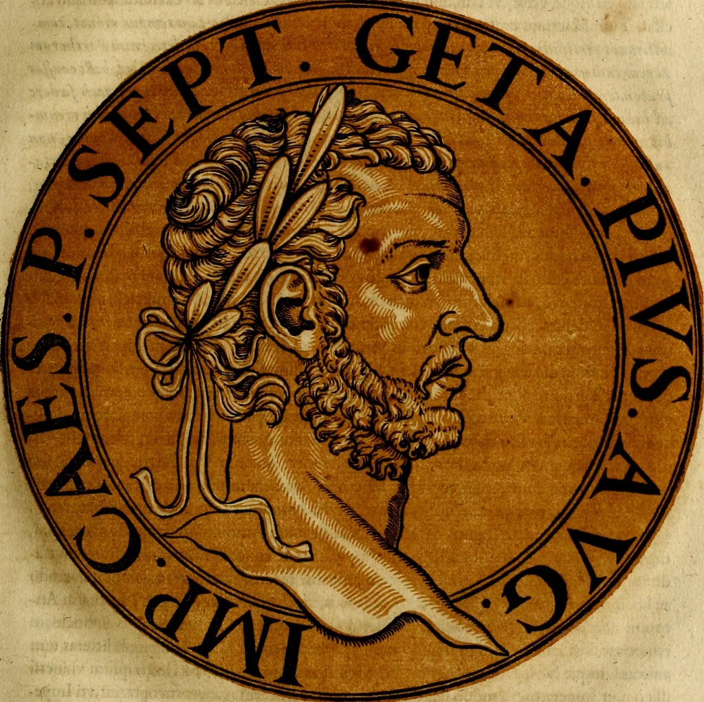 An illustration from Icones imperatorvm romanorvm, ex priscis numismatibus ad viuum delineatae, & breui narratione historicâ, 1645, leaf 72
