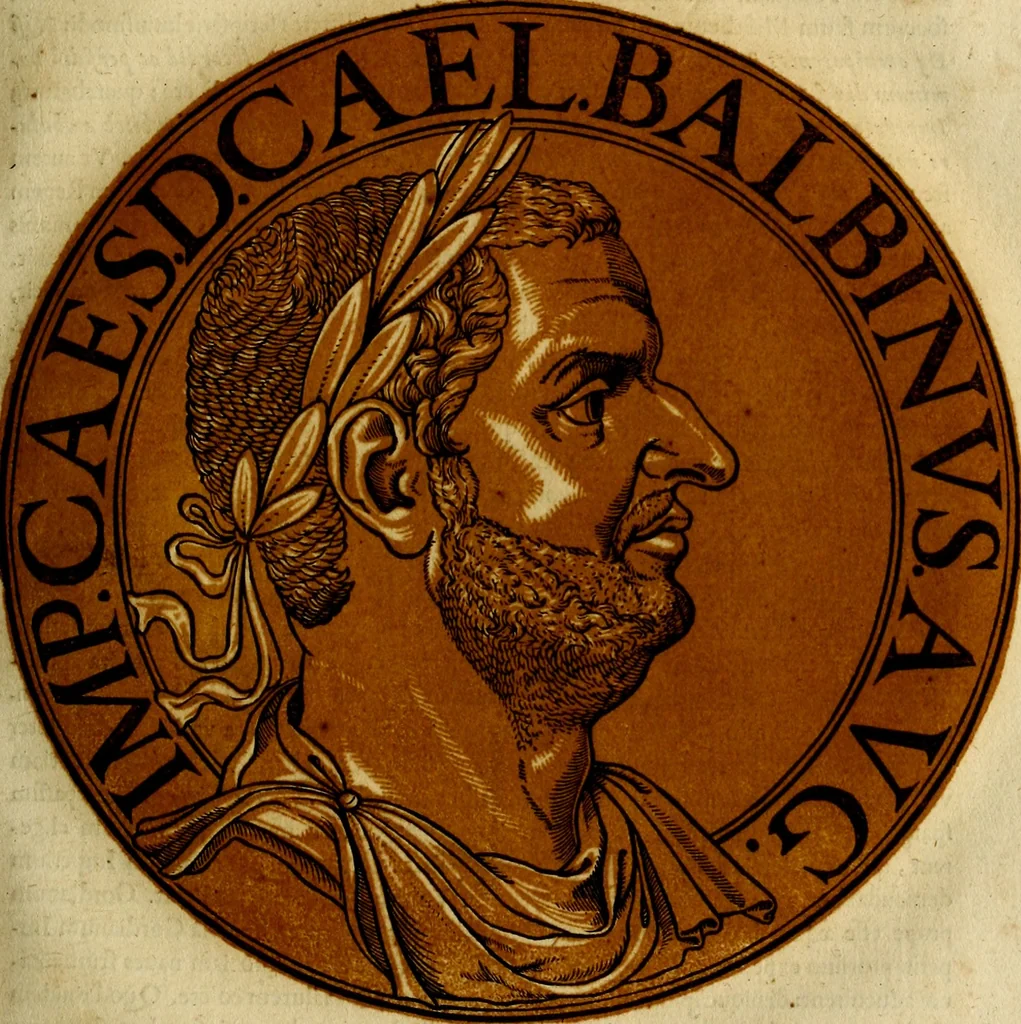 An illustration from Icones imperatorvm romanorvm, ex priscis numismatibus ad viuum delineatae, & breui narratione historicâ, 1645, leaf 90