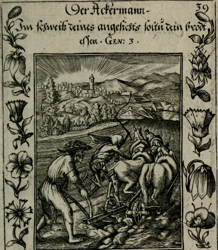 An illustration from Icones mortis : sexaginta imaginibus, totidemq[ue], 1648, leaf 110