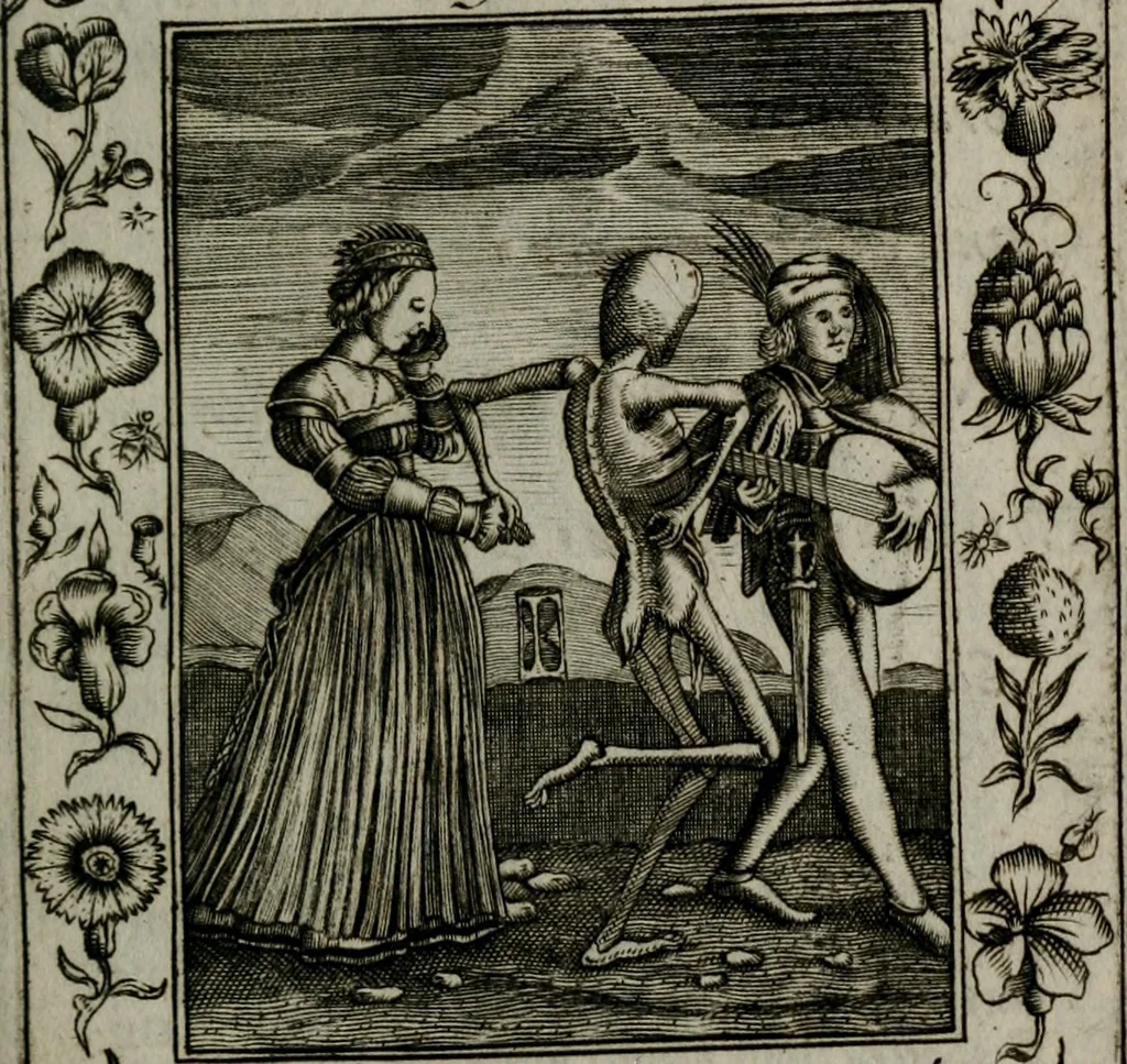 An illustration from Icones mortis : sexaginta imaginibus, totidemq[ue], 1648, leaf 116