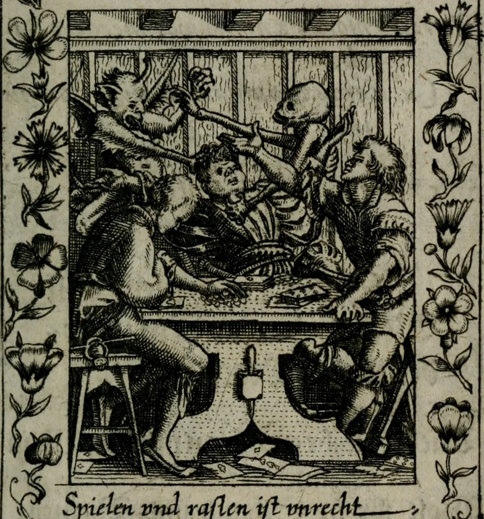 An illustration from Icones mortis : sexaginta imaginibus, totidemq[ue], 1648, leaf 126