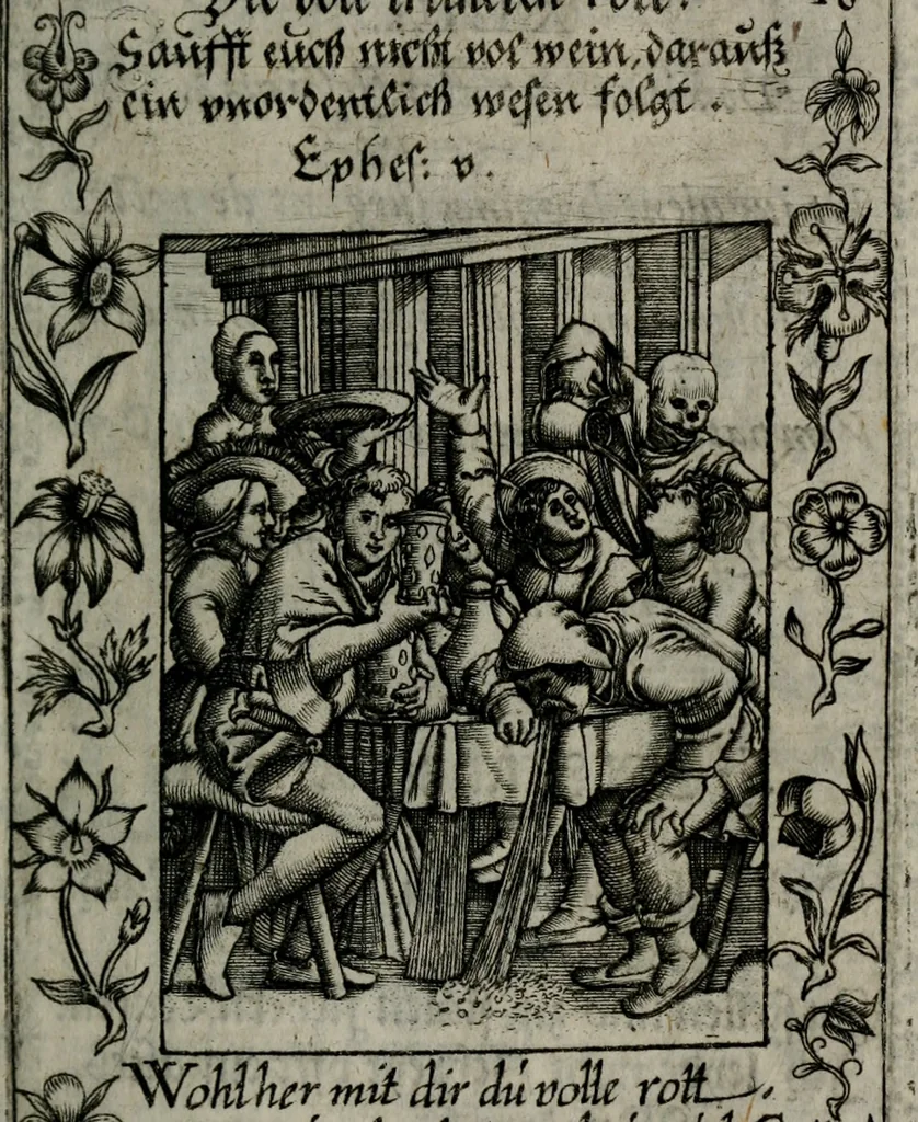 An illustration from Icones mortis : sexaginta imaginibus, totidemq[ue], 1648, leaf 128