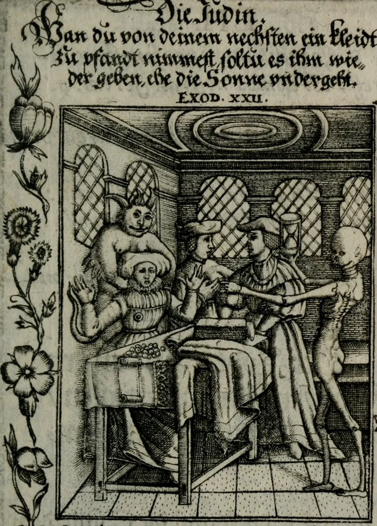 An illustration from Icones mortis : sexaginta imaginibus, totidemq[ue], 1648, leaf 134