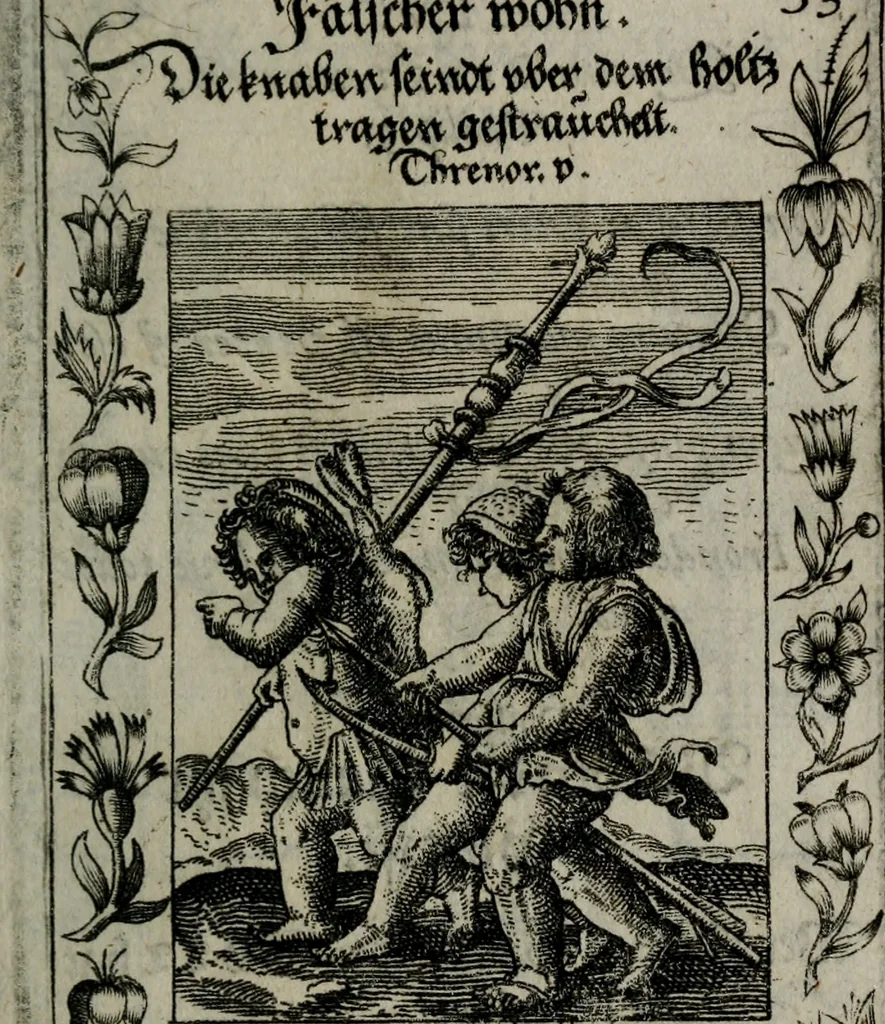 An illustration from Icones mortis : sexaginta imaginibus, totidemq[ue], 1648, leaf 138