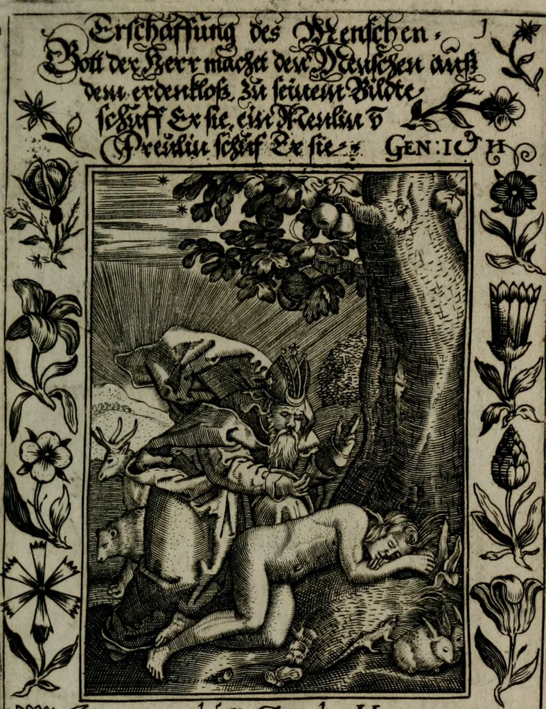 An illustration from Icones mortis : sexaginta imaginibus, totidemq[ue], 1648, leaf 40