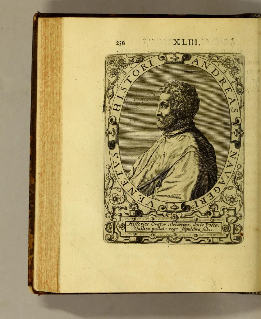 An illustration from Icones quinquaginta virorum illustrium doctrina & eruditione præstantium ad vivum effictæ, : cum eorum vitis, 1597, leaf 260