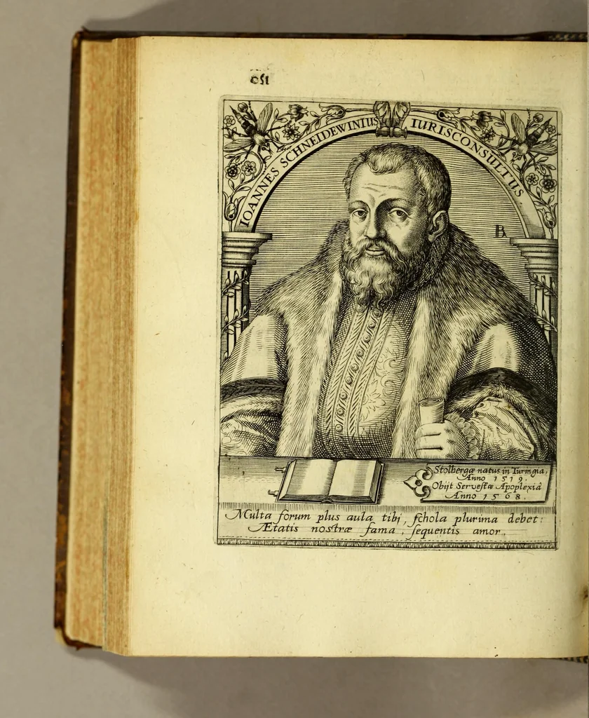 An illustration from Icones quinquaginta virorum illustrium doctrina & eruditione præstantium ad vivum effictæ, : cum eorum vitis, 1597, leaf 450