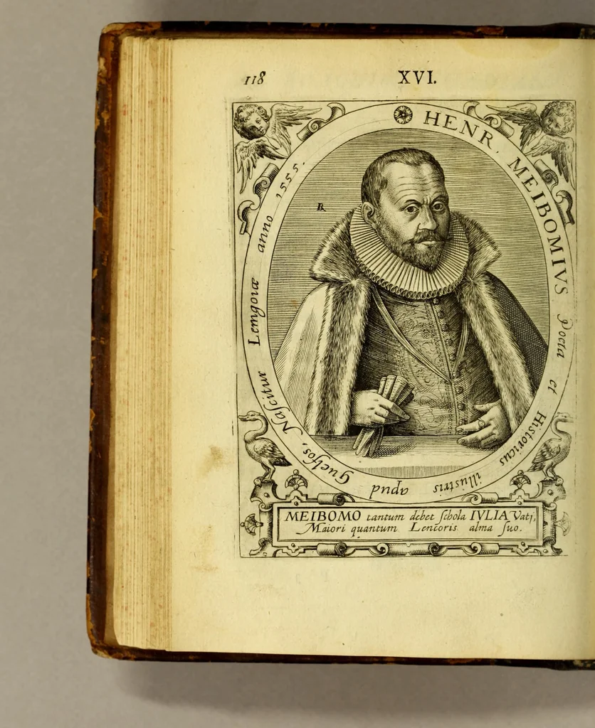 An illustration from Icones quinquaginta virorum illustrium doctrina & eruditione præstantium ad vivum effictæ, : cum eorum vitis, 1597, leaf 130