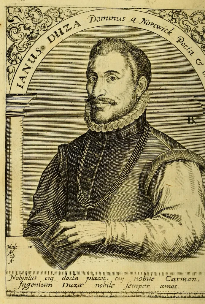 An illustration from Icones quinquaginta virorum illustrium doctrina & eruditione præstantium ad vivum effictæ, : cum eorum vitis, 1597, leaf 358