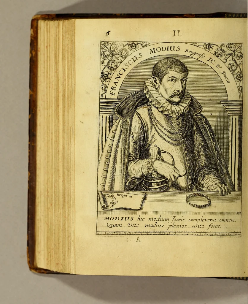 An illustration from Icones quinquaginta virorum illustrium doctrina & eruditione præstantium ad vivum effictæ, : cum eorum vitis, 1597, leaf 362