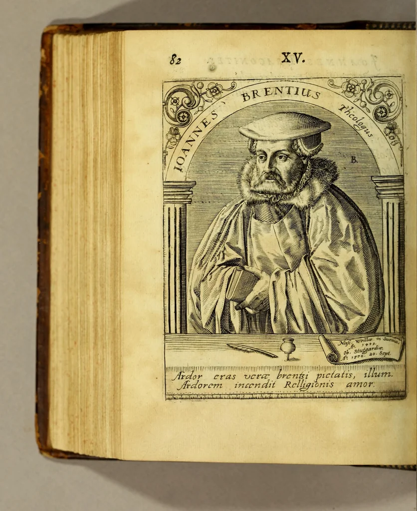 An illustration from Icones quinquaginta virorum illustrium doctrina & eruditione præstantium ad vivum effictæ, : cum eorum vitis, 1597, leaf 438