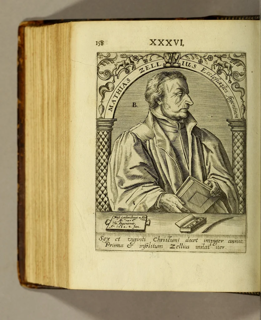An illustration from Icones quinquaginta virorum illustrium doctrina & eruditione præstantium ad vivum effictæ, : cum eorum vitis, 1597, leaf 614