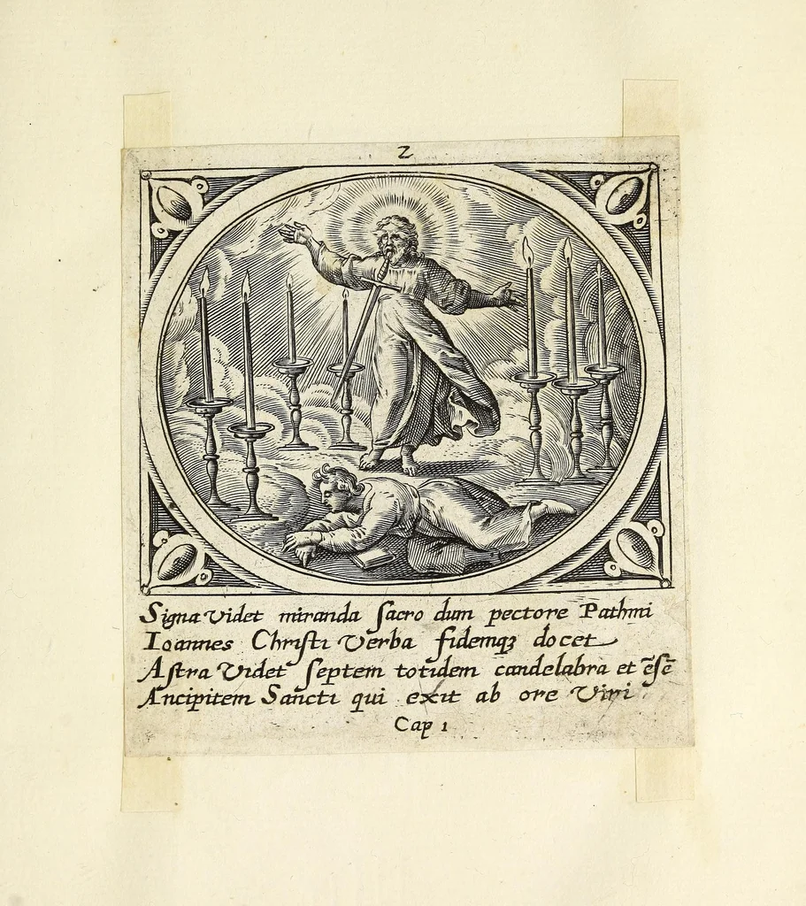 An illustration from Icones Revelationvm S. Iohs. Evangeliste in Pathmo, 1580, leaf 11