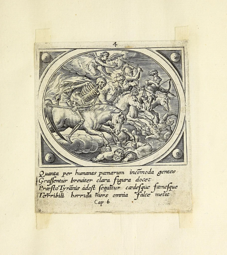 An illustration from Icones Revelationvm S. Iohs. Evangeliste in Pathmo, 1580, leaf 15