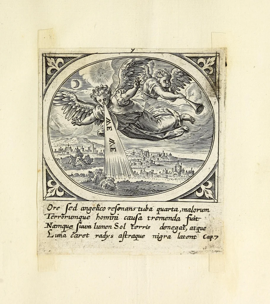 An illustration from Icones Revelationvm S. Iohs. Evangeliste in Pathmo, 1580, leaf 25