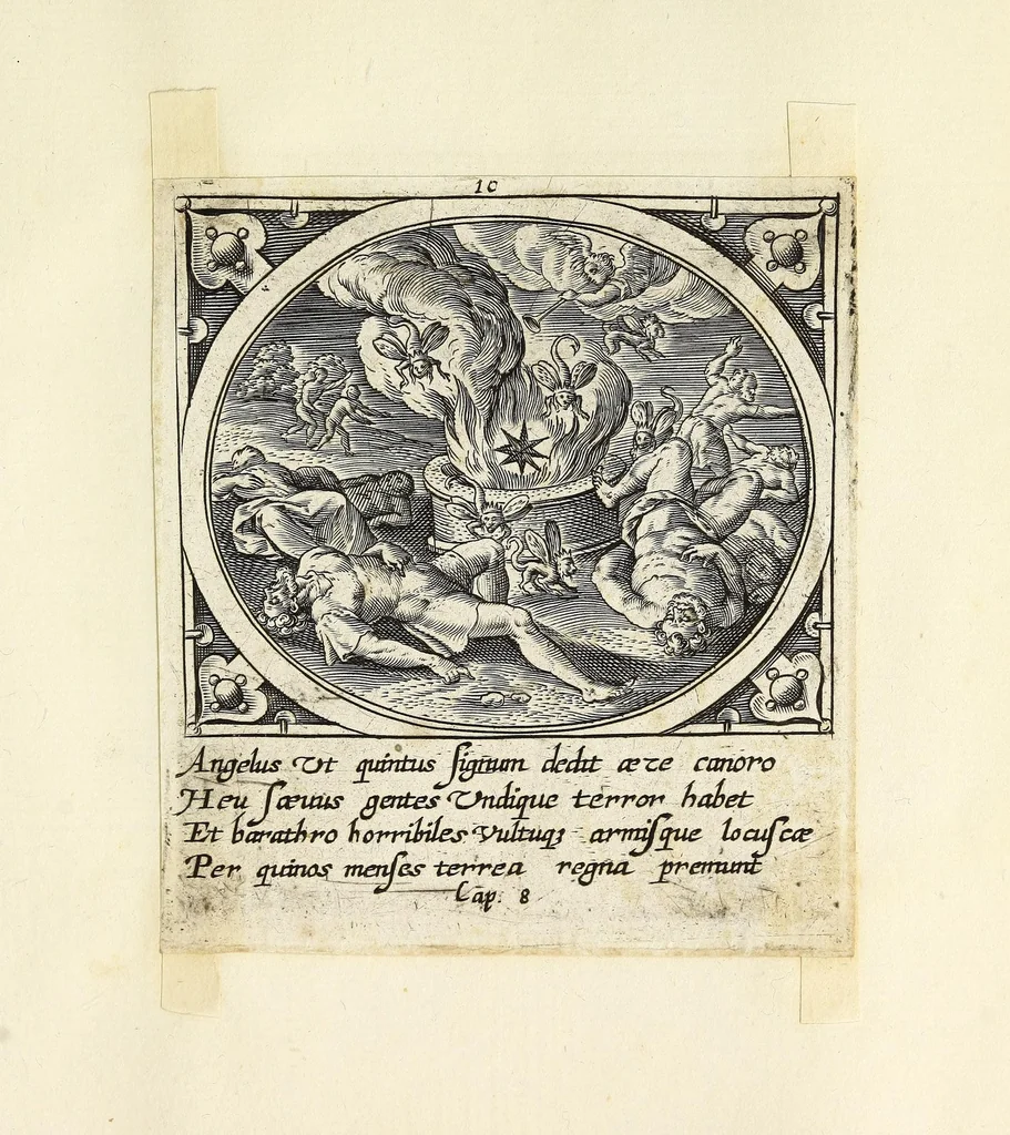 An illustration from Icones Revelationvm S. Iohs. Evangeliste in Pathmo, 1580, leaf 27