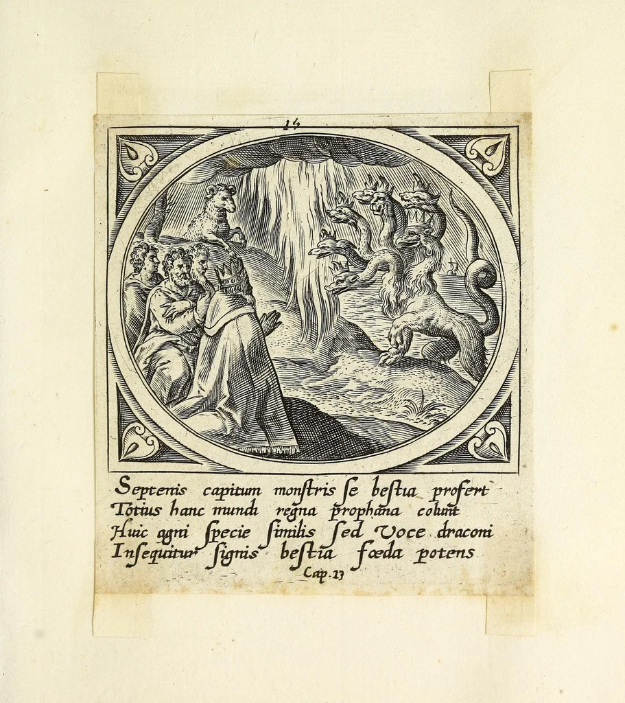 An illustration from Icones Revelationvm S. Iohs. Evangeliste in Pathmo, 1580, leaf 37