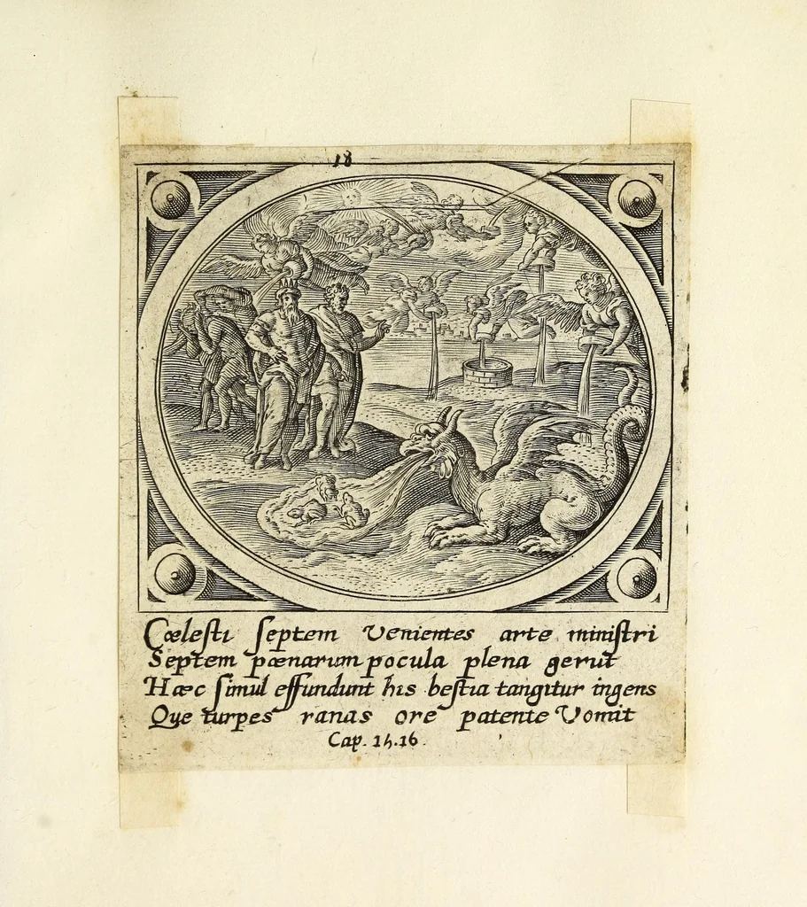 An illustration from Icones Revelationvm S. Iohs. Evangeliste in Pathmo, 1580, leaf 43