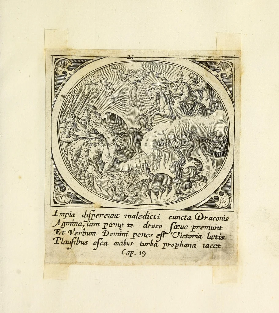 An illustration from Icones Revelationvm S. Iohs. Evangeliste in Pathmo, 1580, leaf 49