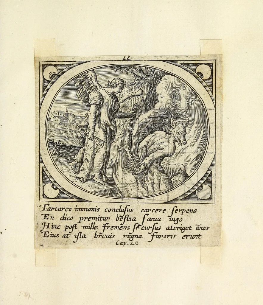 An illustration from Icones Revelationvm S. Iohs. Evangeliste in Pathmo, 1580, leaf 51
