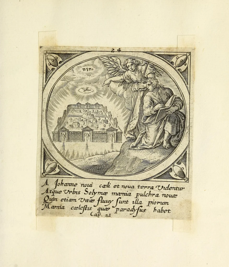 An illustration from Icones Revelationvm S. Iohs. Evangeliste in Pathmo, 1580, leaf 55