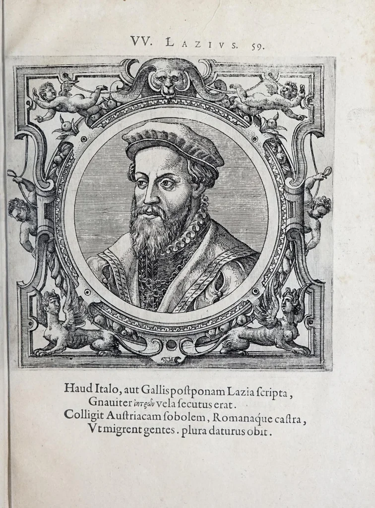 An illustration from Icones veterum aliquot, ac recentium medicorum, philosophorumque elegiolis suis editae, 1574, leaf 127