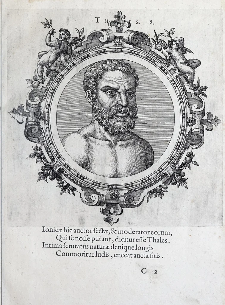 An illustration from Icones veterum aliquot, ac recentium medicorum, philosophorumque elegiolis suis editae, 1574, leaf 25